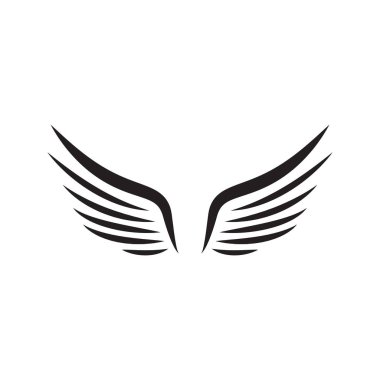 Kanat simgesi tasarım şablonu izole edilmiş vektör illüstrasyonu