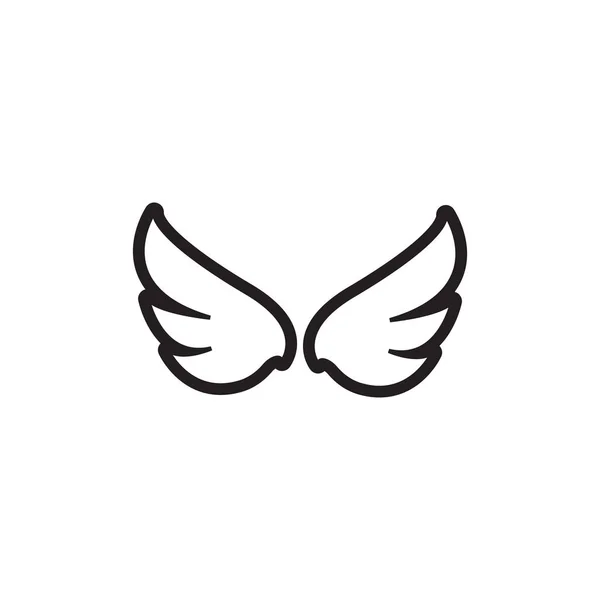 Vleugel pictogram ontwerp template vector geïsoleerde illustratie — Stockvector
