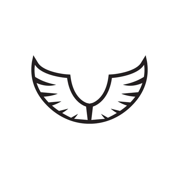 Flügel-Symbol-Design-Vorlage Vektor isolierte Illustration — Stockvektor
