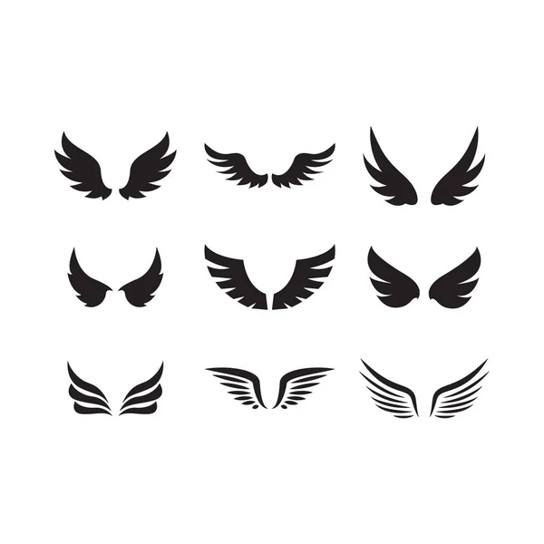 Set of wing icon design template vector — Stock Vector