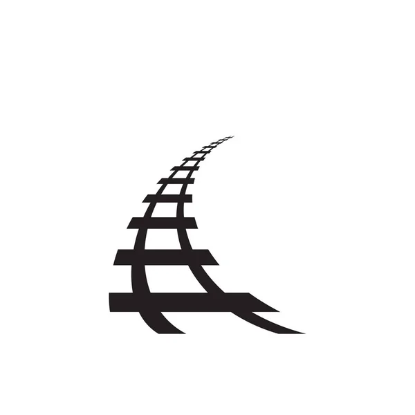 Järnvägsikonens design mall vektor isolerad illustration — Stock vektor