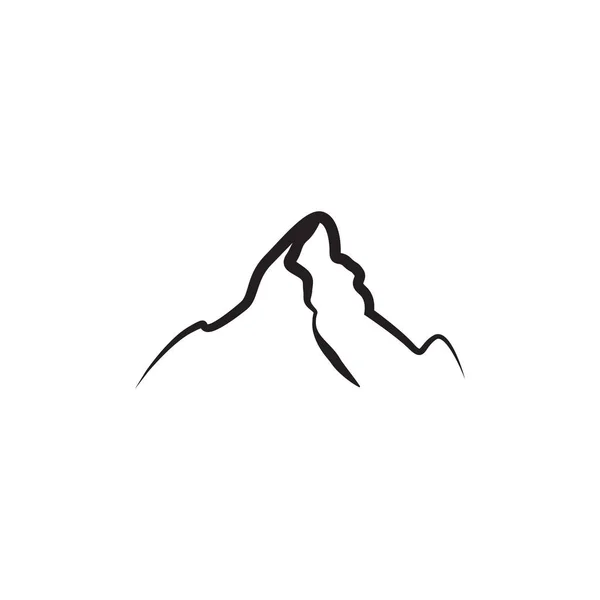Montaña icono diseño plantilla vector aislado — Vector de stock