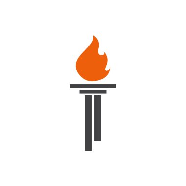 Torch icon design template vector isolated