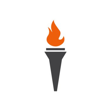 Torch icon design template vector isolated