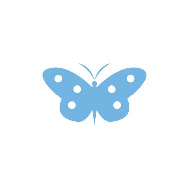 Kelebek simgesi tasarım şablonu izole edilmiş vektör çizimi