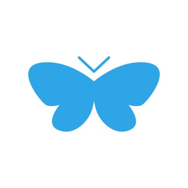 Kelebek simgesi tasarım şablonu izole edilmiş vektör çizimi