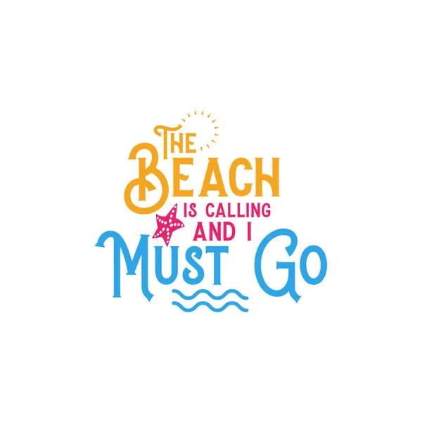 Citation de plage typographie — Image vectorielle