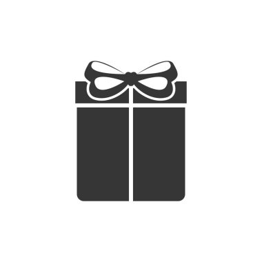 Hediye kutusu simgesi tasarım şablonu izole edildi
