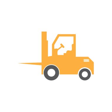Forklift grafik tasarım şablonu izole edildi