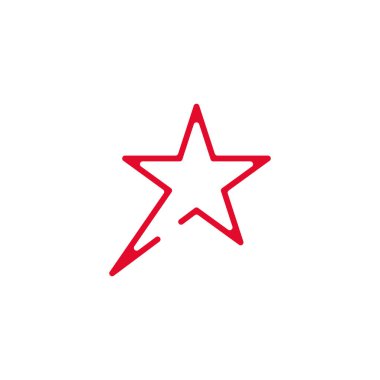 Soyut yıldız grafik tasarım şablonu izole edildi