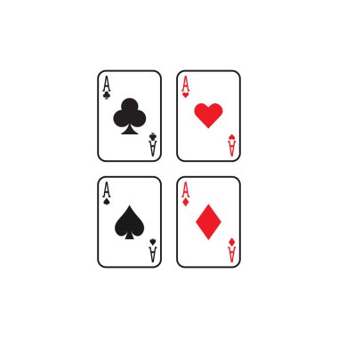 Oyun kartı grafik tasarım şablonu izole edildi