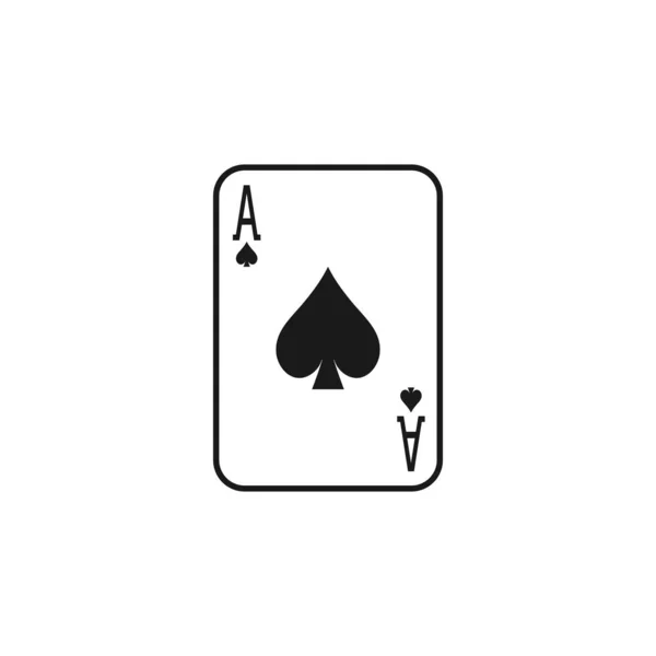 Ace Spielkarte Grafik Design Template Vektor Isoliert — Stockvektor