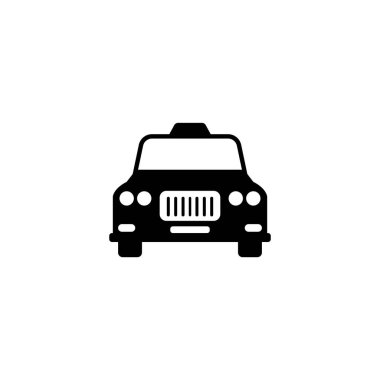 Taksi arabası grafik tasarım şablonu izole edildi