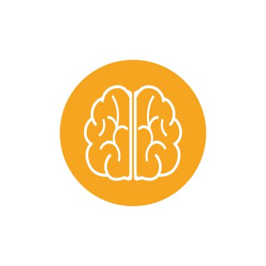 Beyin grafik tasarımı şablonu vektör izole çizimi