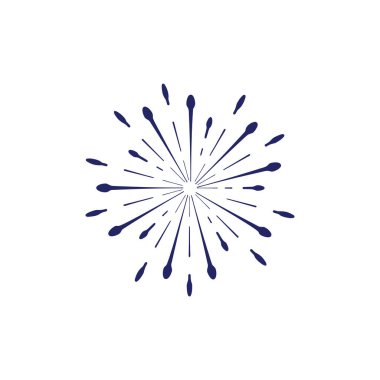 Havai fişekler soyut grafik tasarım şablonu izole edildi