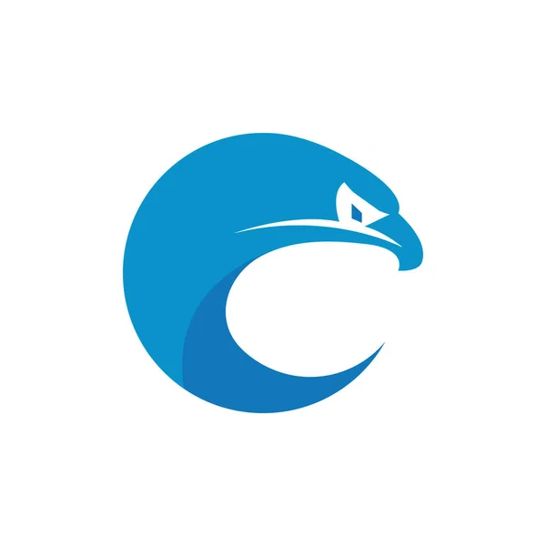 Plantilla Diseño Gráfico Águila Azul Vector Aislado — Vector de stock
