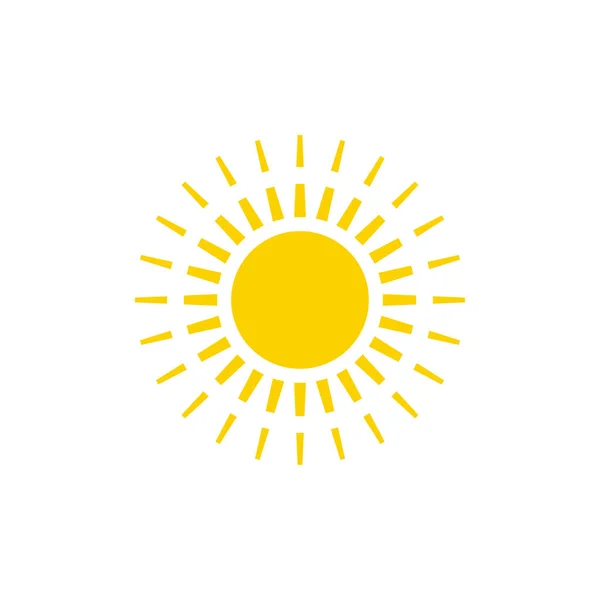Güneş Grafik Tasarım Şablonu Vektör Izole Çizimi — Stok Vektör
