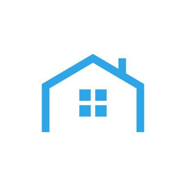 Ev simgesi tasarımı şablonu izole edildi