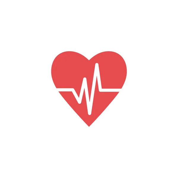 Heartbeat Ikon Design Mall Vektor Isolerad Illustration — Stock vektor