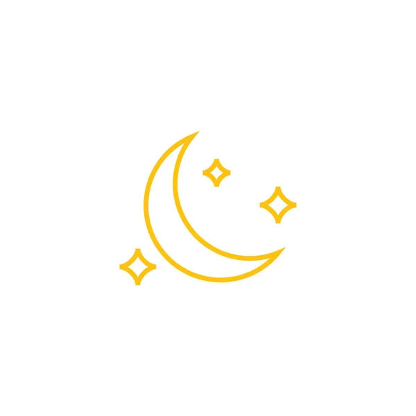 Mond Symbol Design Vorlage Vektor Isolierte Illustration — Stockvektor