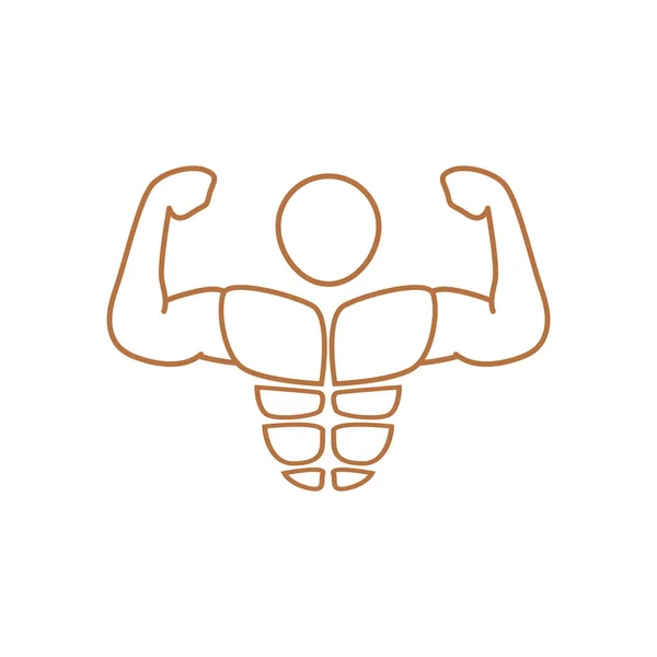 Bodybuilding Εικονίδιο Σχεδιασμό Πρότυπο Διάνυσμα Απομονωμένη Εικόνα — Διανυσματικό Αρχείο