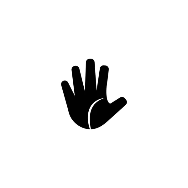 Handfläche Hand Icon Design Template Vektor Isolierte Illustration — Stockvektor