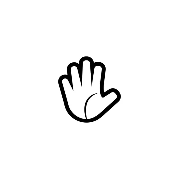 Handfläche Hand Icon Design Template Vektor Isolierte Illustration — Stockvektor