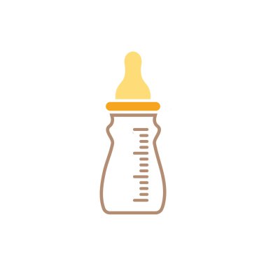 Bebek sütü ikonu tasarım şablonu izole