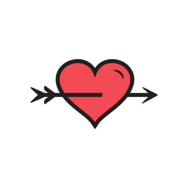 Kalp simgesi tasarımı şablonu izole edildi