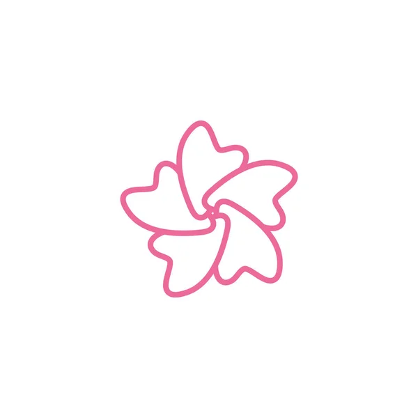 Plumeria Blume Symbol Design Vorlage Vektor isoliert — Stockvektor