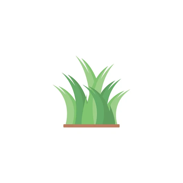 Modèle de conception icône herbe verte vecteur isolé — Image vectorielle