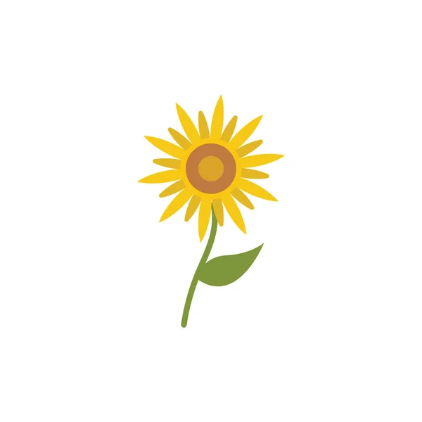 Sonnenblumen Icon Design Template Vektor isoliert — Stockvektor