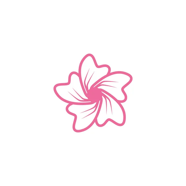 Plumeria flor icono diseño plantilla vector aislado — Archivo Imágenes Vectoriales