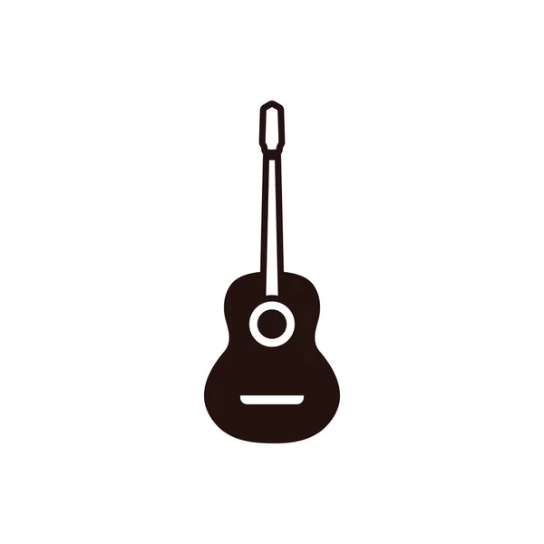 Guitarra Diseño Gráfico Plantilla Vector Ilustración Aislada — Vector de stock