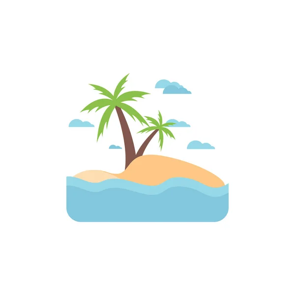 Plantilla Diseño Gráfico Playa Vector Ilustración Aislada — Vector de stock