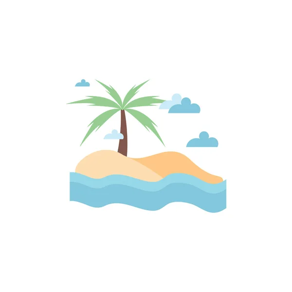 Plantilla Diseño Gráfico Playa Vector Ilustración Aislada — Vector de stock