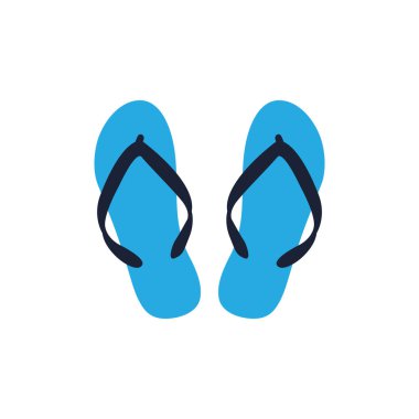 Flip flop grafik tasarım şablonu izole edilmiş vektör illüstrasyonu