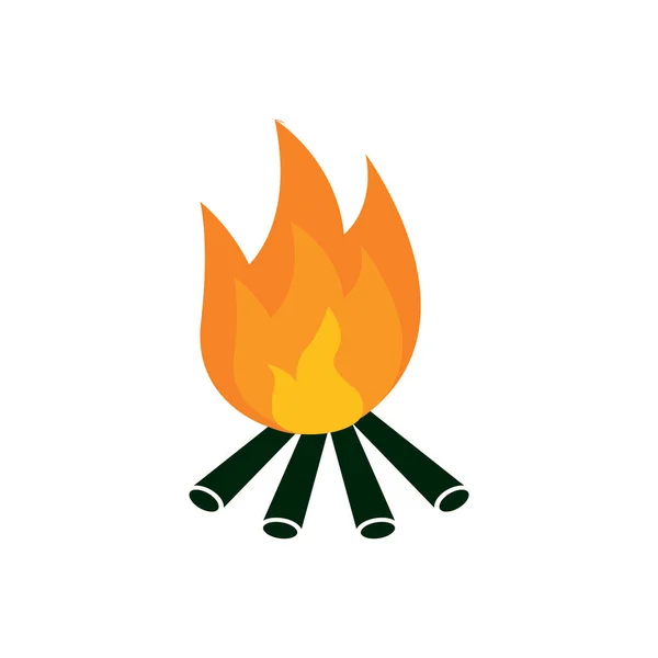 Campfire Grafisch Ontwerp Template Vector Geïsoleerde Illustratie — Stockvector