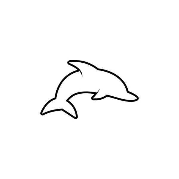 Dolphin Grafický Design Šablona Vektor Izolované Ilustrace — Stockový vektor