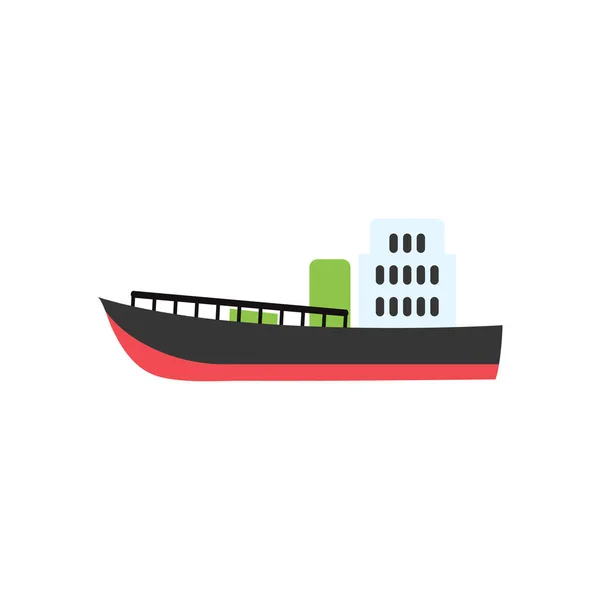 Корабель Шаблон Графічного Дизайну Векторні Ізольовані Ілюстрації — стоковий вектор