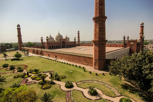 Mosquée Pakistanaise Lahore Vue Haut — Photo