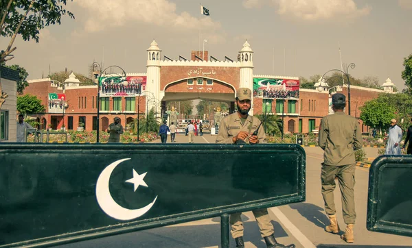 Indiase Pakistaanse Grens Pakistaanse Rangers Wagah Grens Pakistan Wagah 2013 — Stockfoto