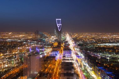 Riyadh skyline at night #6 clipart