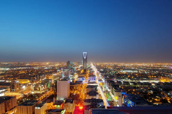 Riyad manzarası gece görünümü #9 Stok Fotoğraf