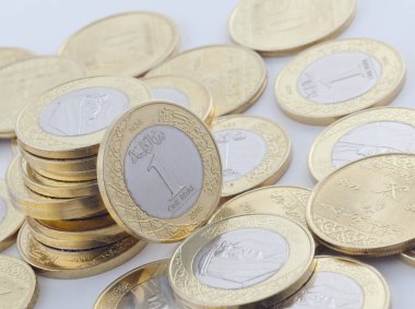 Yeni Suudi Arabistan Riyali ve Halalas Kral Salman gösterilen paralar