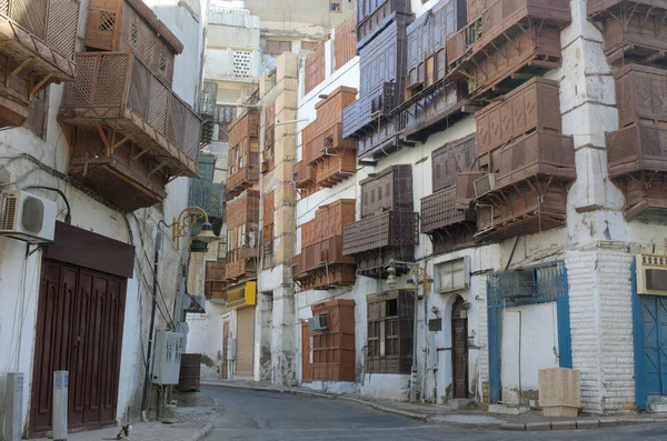 Bâtiments et rues de la vieille ville de Jeddah — Photo