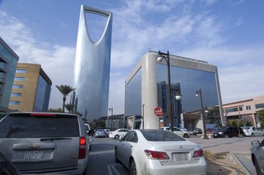 Olaya District Street Modern binalar Riyadh, Suudi Arabistan, 