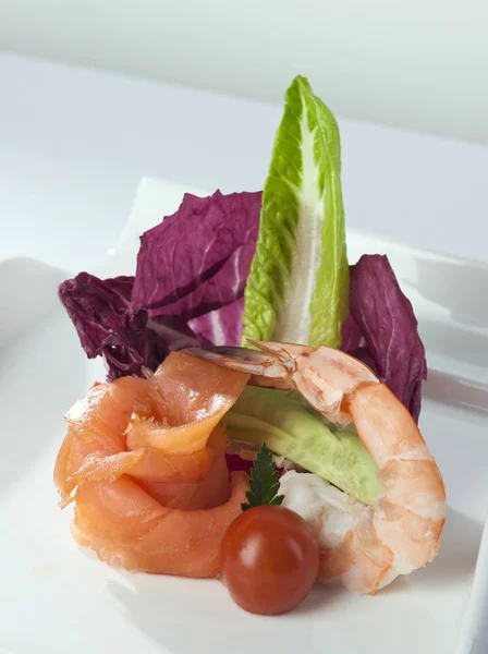 Sea food salad close up — Stock Photo, Image