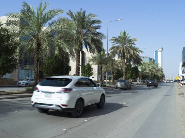 Riyad Olaya Caddesi'nde trafik ışık