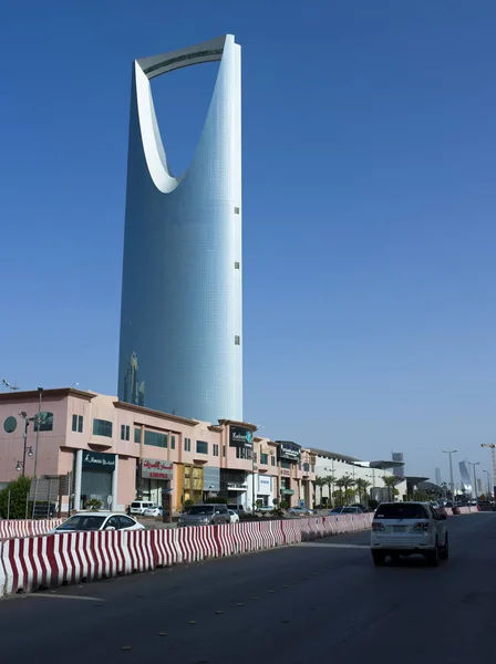 Sygnalizacji świetlnej na ulicy Olaya w Riyadh — Zdjęcie stockowe